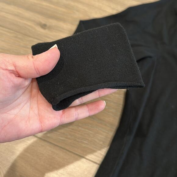 GRACE ELEMENTS Black Acrylic V Neck Long Sleeve Pullover Sweater Top Size XL - Picture 9 of 10